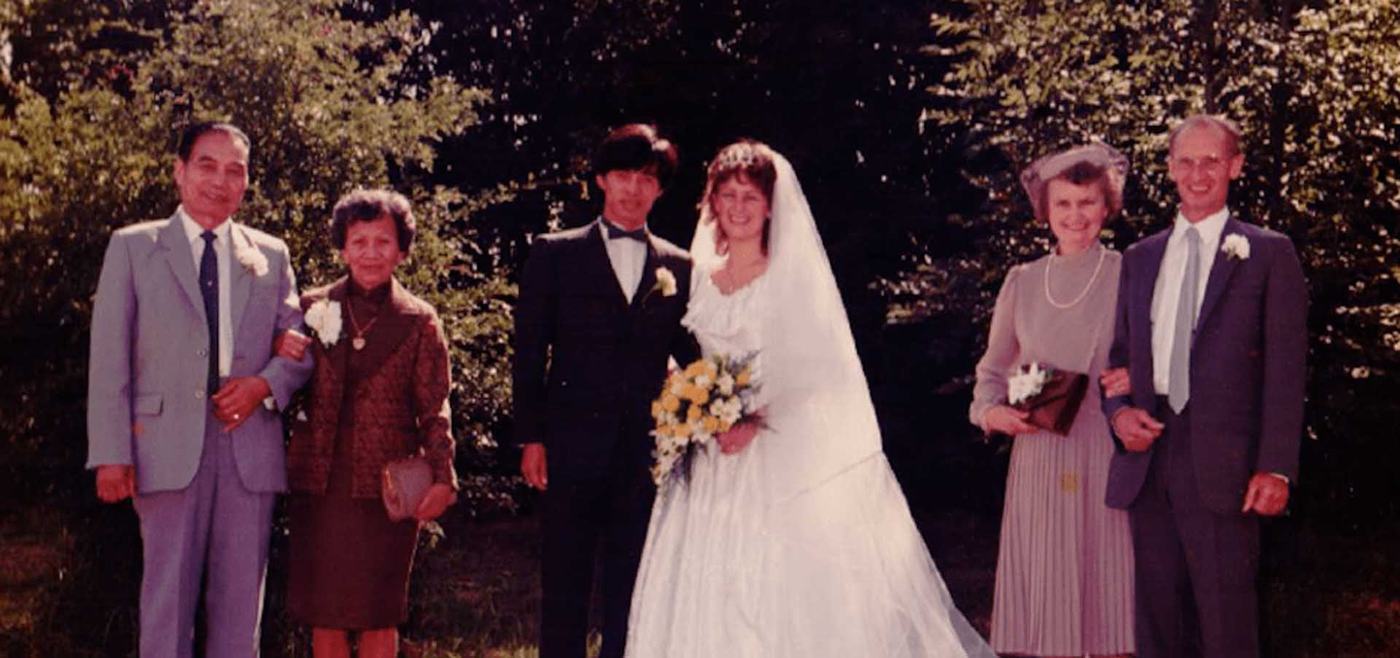 A family wedding photograph from the early days of Study Links