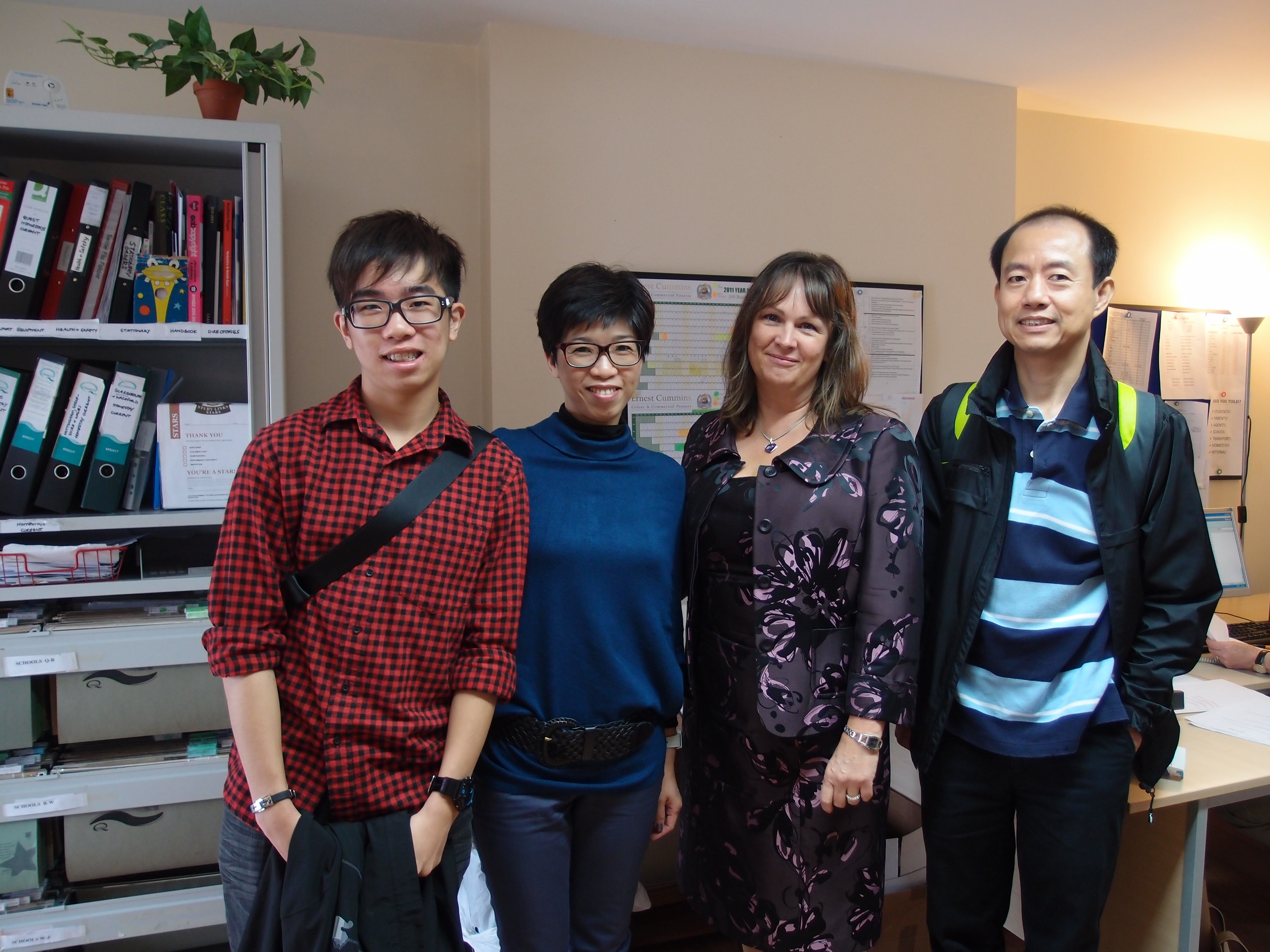 Study Links Angela Fan with guardianship students  Angus, Maria & Vincent